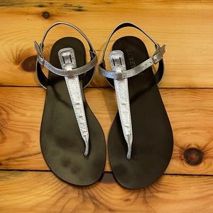 Silver J. Crew Sandals